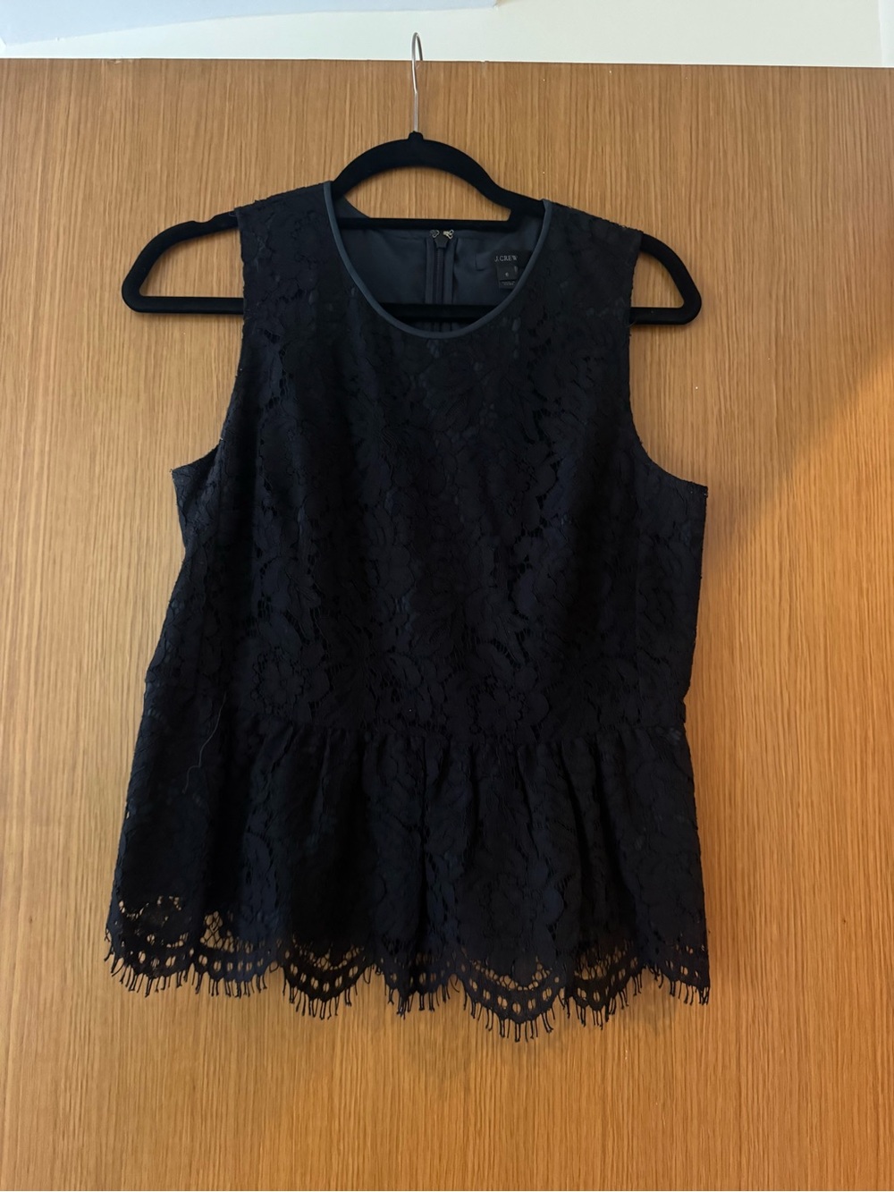 J. Crew Black Lace Sleeveless Blouse